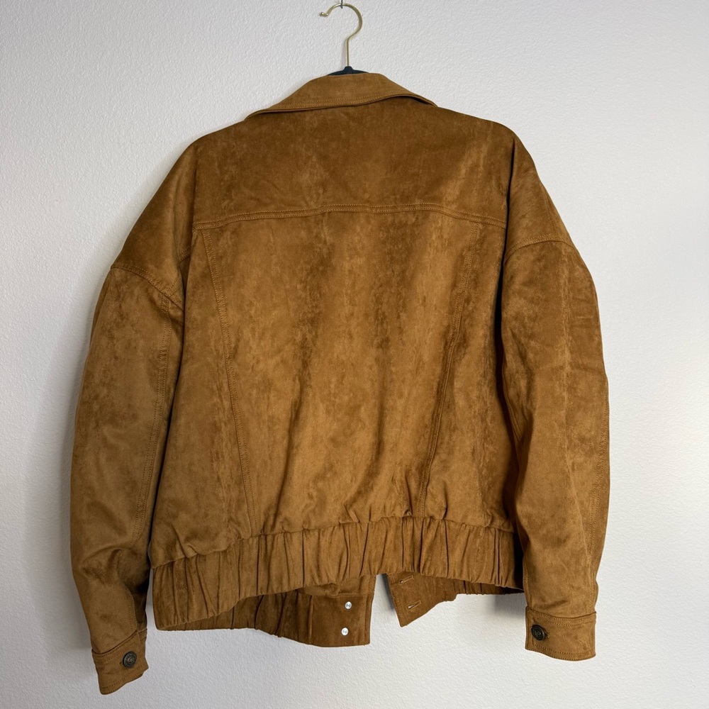 NWOT - PRINCESS POLLY - Ristretto Faux Suede Bomber Jacket - Picture 9 of 9
